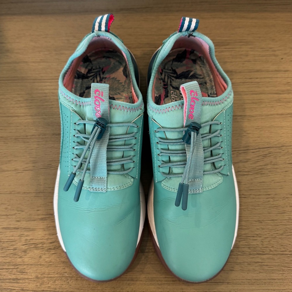 Clove Women 8 EU 39 Nursing Sneakers Teal Pink Floral Insole Healthcare Comfort - Picture 6 of 13